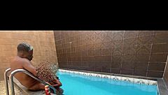 Sexy Tattooed Amateur Gets Caught Having Sex In The Pool