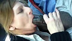 Horny Mature Amateur Sucks Big Black Cock Deep!