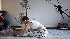 Babe teaches yoga lesson 349