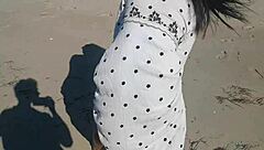 that asian slut jj is masturbating on the beach, looking so slutty and outdoor