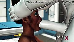 Hot Black Girl Takes Huge Cyborg Cock Deep In Ass With Rough Doggystyle