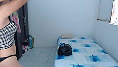 Naughty Latina Teen Stepsister Lets Husband Lick And Cum On Her Feet In Group Fetish