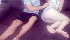 Crossdressing Sibling in Shorts Feels Aroused, Mutual Masturbation Turns Into Wild Sex With Monster Cock.