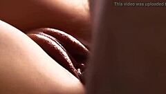 filling her pussy with lube then pumping in cum and playing around