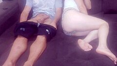 Crossdressing Sibling in Shorts Feels Aroused, Mutual Masturbation Turns Into Wild Sex With Monster Cock.