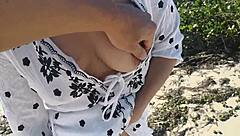 that asian slut jj is masturbating on the beach, looking so slutty and outdoor