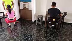 My husband ignores me at breakfast. My friend sneaks in and nails me hard right nearby.