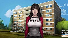 ep5 meis squirts from dry humping her shaved pussy in corridor