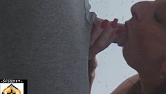 Sexy granny swallows cum after oral expertise