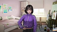 ep5 meis squirts from dry humping her shaved pussy in corridor