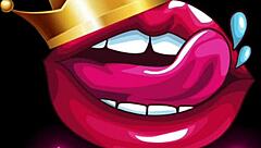 Intriguing milking chair session where lactating milf dominates with handjob and cum in glass.