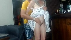 getting fucked doggystyle by my ex, bent over with small tits bouncing?