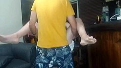 getting fucked doggystyle by my ex, bent over with small tits bouncing?