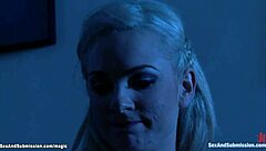 I watched the student cleaning lady get bound and fucked hard. Her gagging and pain turned me on so much.