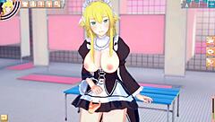 I rubbin frederica's big tit in re zero hentai