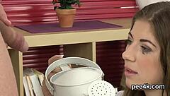 Can this charming beauty handle warm piss filling her tight fuckbox until it bursts?