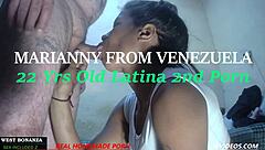 Marianny sucks and bends over in homemade porn.