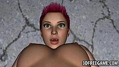 3D Redhead Lesbian Babe Gets Wet Pussy Licked!