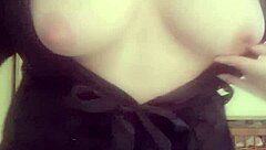 Horny Teasing While Smoking And Loving Tits