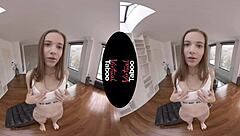 Jessica Portman masturbates to orgasm in virtual taboo scene