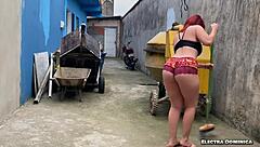 i admire electra dominica's big ass at construction site