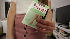 Girl pops balloons in pantyhose and stockings for fun