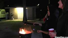 Night Time Hazing Ceremony For Sorority Girls