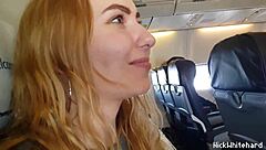 Horny Pilot's Wife Flashes Big Tits