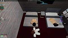 exploring a roblox condo with friends in a casual chat