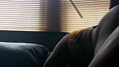 Cheating girlfriend takes deep anal while boyfriend works