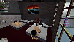 exploring a roblox condo with friends in a casual chat