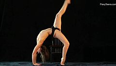 Nude Flexible Teen Babe Kim Nadara Stretches Legs