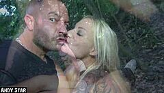 Blondine Gets Rough Outdoor Blowjob in Berlin Tiergarten by Andy-Star