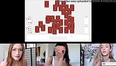 boring lesbians on webcam conference call with Karla Kush, Darcie Dolce, and Skylar Snow