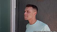 she asked him to oil her big ebony tits for handjob and oral