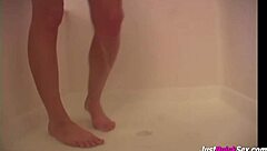 Blonde Beauty Jills Off In Shower, Caressing Her Ass Solo. Bathing Turns To Hardcore Masturbation Under The Water.