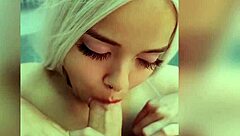 Blonde Slut Sucks Cock in Pool, Gets Facial and Fucked in Pussy in Bedroom