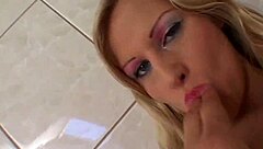 Petite 18+ Girl In Lingerie Masturbates With Dildo And Fingers Her Tits