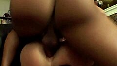 Hot donna rides on top in interracial fucking session with doggystyle and cumshot