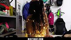 Latina Milf Caught Stealing Christmas Lights!