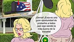 Busty family cheer squad, can you handle this big cock and cumshot in the game?