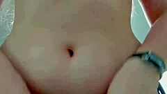 naughty student masturbation and sucking dildo in bathroom