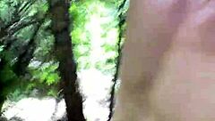 Blonde Deepthroats Rough in Park Cumshot