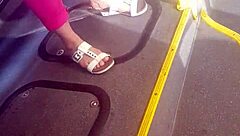 Mature Candid Foot Play