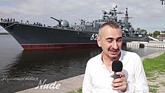 Nude Model Flashes in Public Outdoor Travel