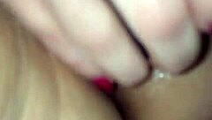 wife enjoys personal time with a big toy