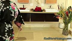 Oriental Masseuse Feels Intense Pleasure During Hardcore Banging