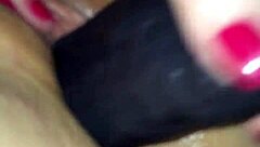 wife enjoys personal time with a big toy