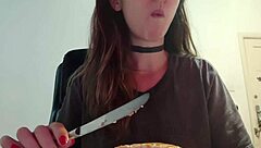 Alice works out underground with plug and ass to mouth action