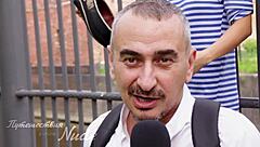 Nude Model Flashes in Public Outdoor Travel